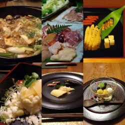 近江しゃもすき焼きや近江の漬物珍味、デザートなどがテーブルに並んでいます