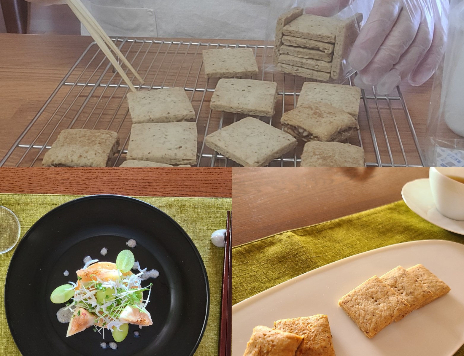 ビスケットの袋詰め＆ティータイムと軽食