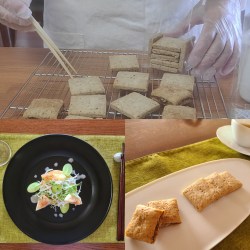 ビスケットの袋詰め＆ティータイムと軽食