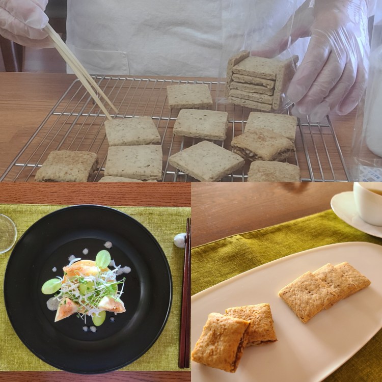 ビスケットの袋詰め＆ティータイムと軽食