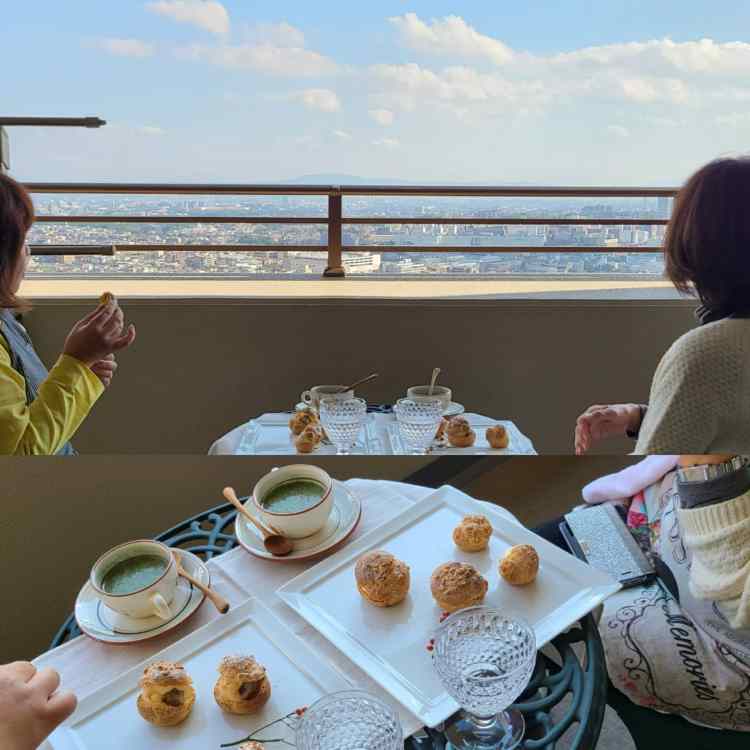 テラスでティータイム（試食）