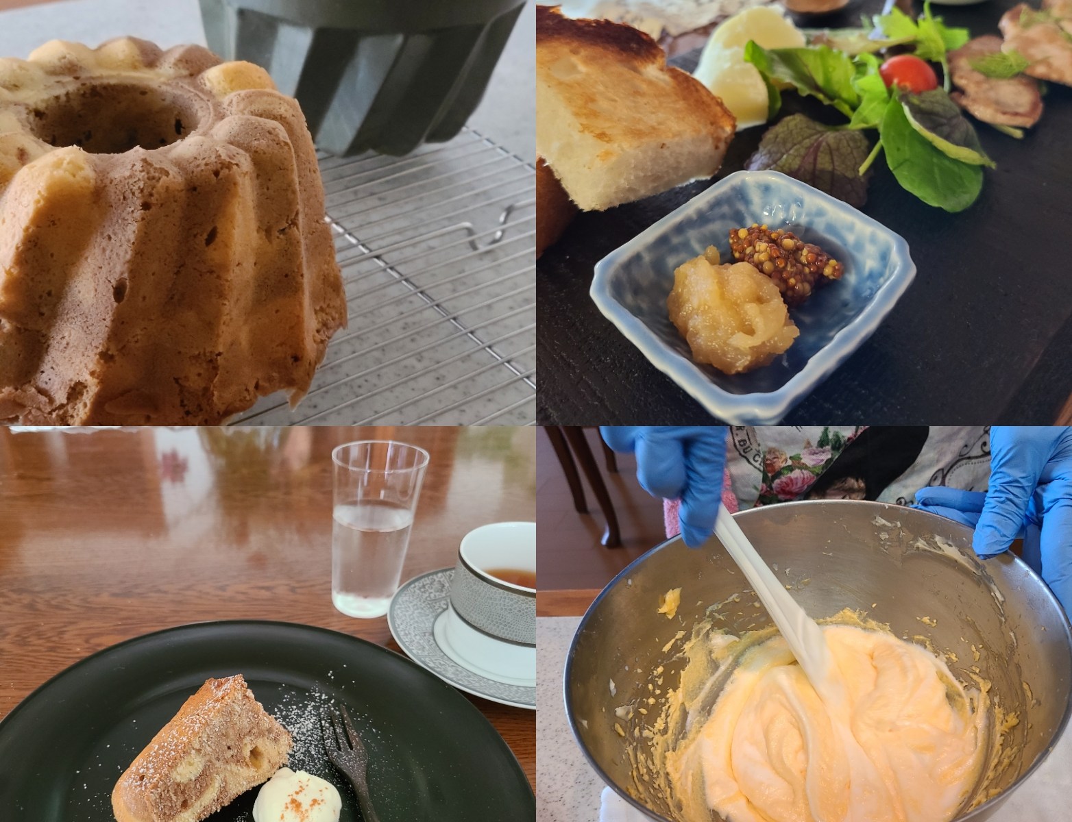 生地作りの作業やプレート仕上げのクグロフとお料理