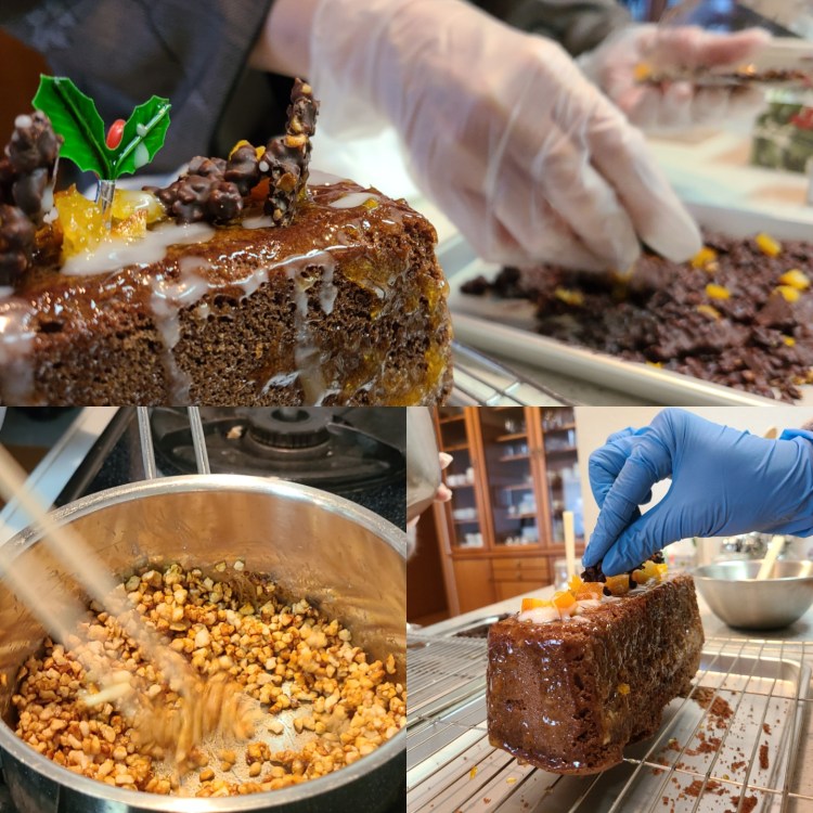 ナッツキャラメリゼ、ウィークエンド仕上げなどの作業風景