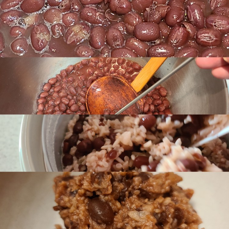 米麹小豆作りの工程4ショット