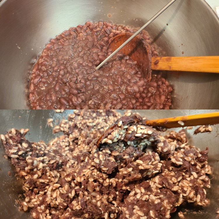 米麹小豆作りの工程2ショット