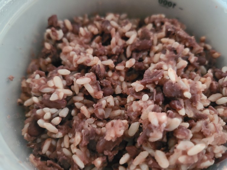 発酵1時間後の麹小豆