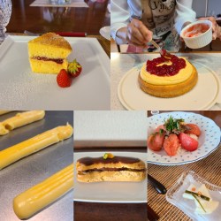 作業風景や盛り付けられたお料理&ケーキ
