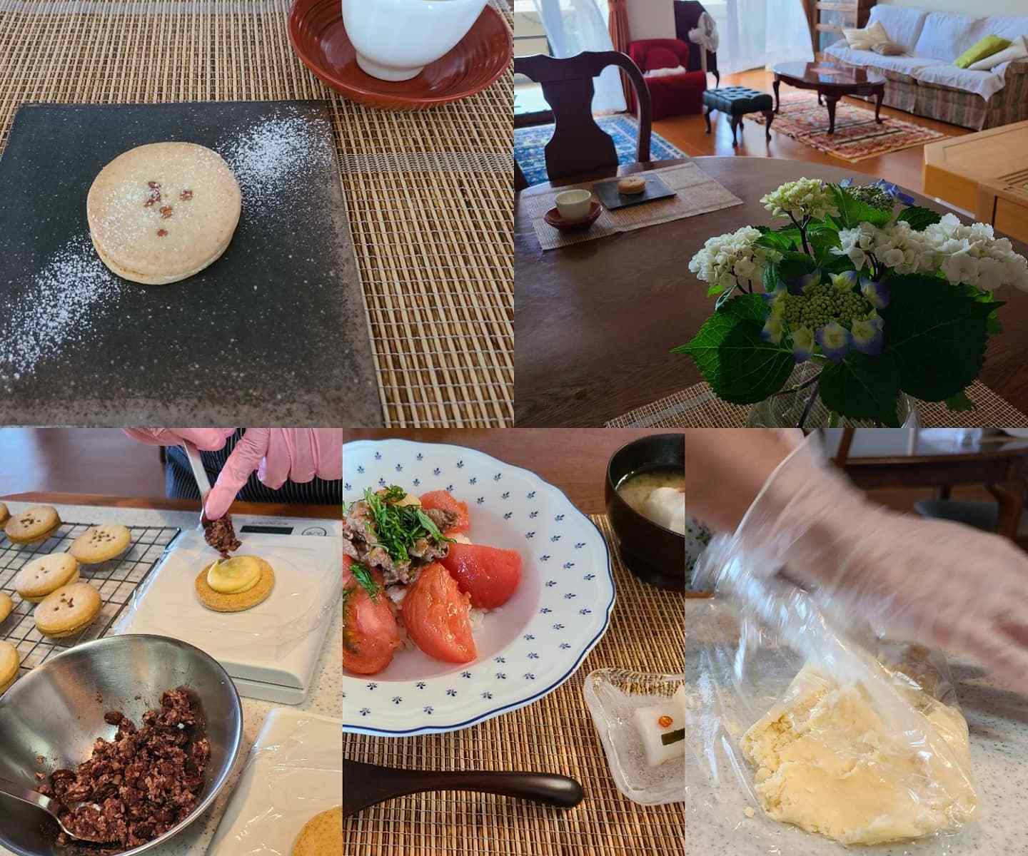 作業風景や盛り付けられたお料理&ケーキ