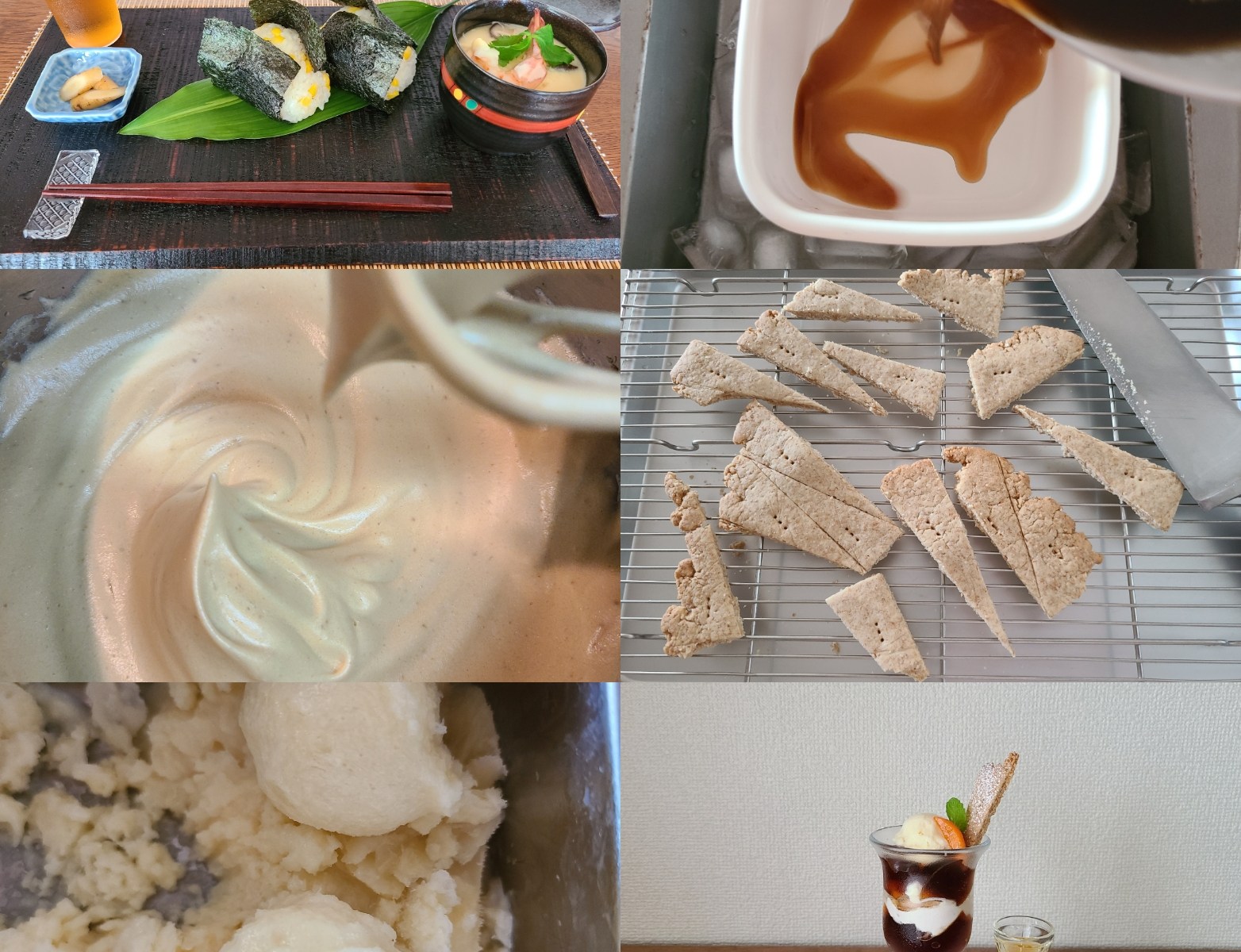 作業風景や盛り付けられたお料理&ケーキ