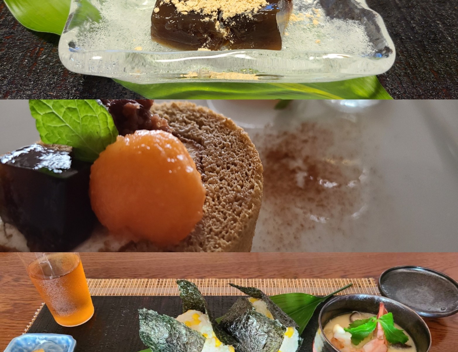 盛り付けられたケーキやお料理