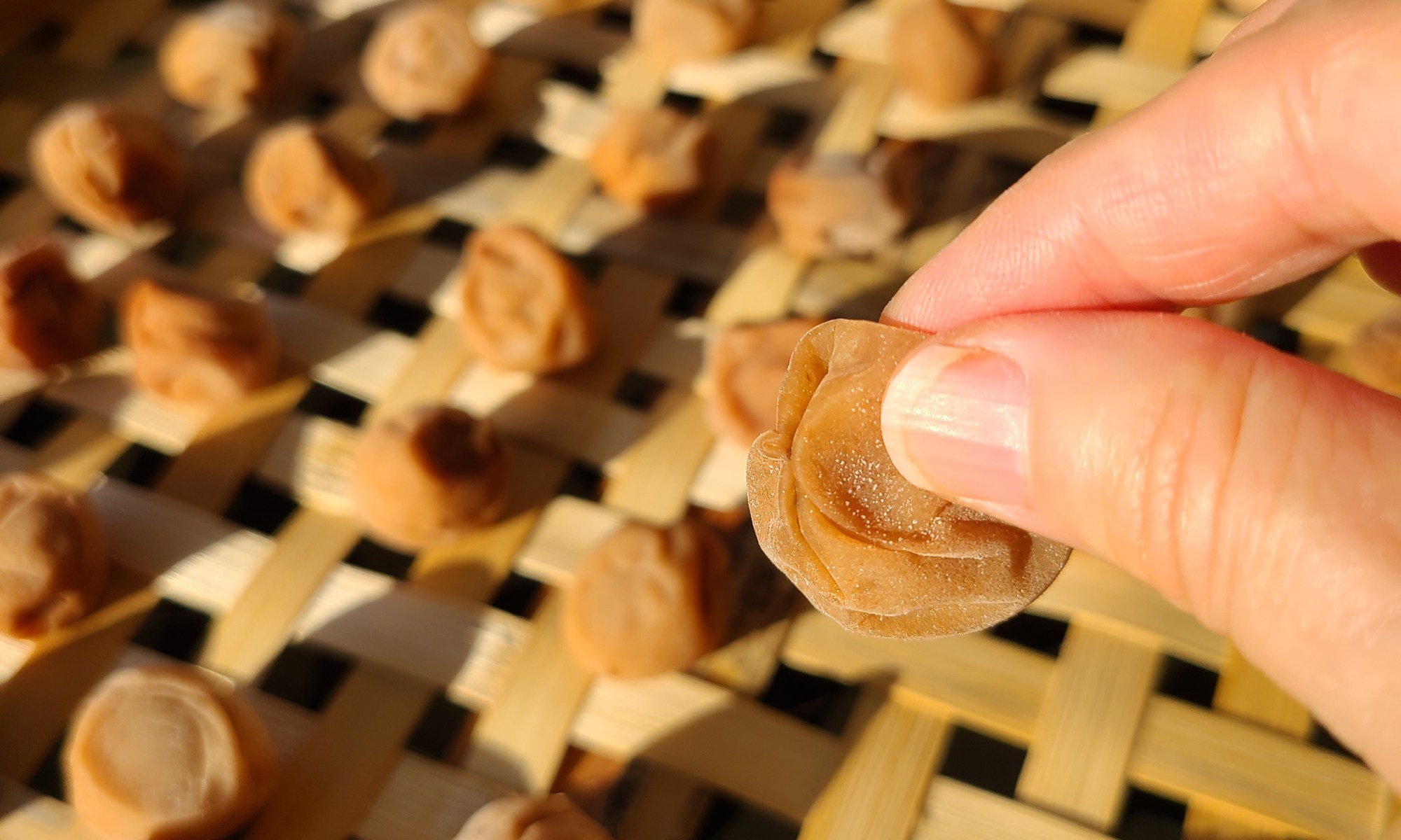 梅干しの完了チェック！つまんでいる様