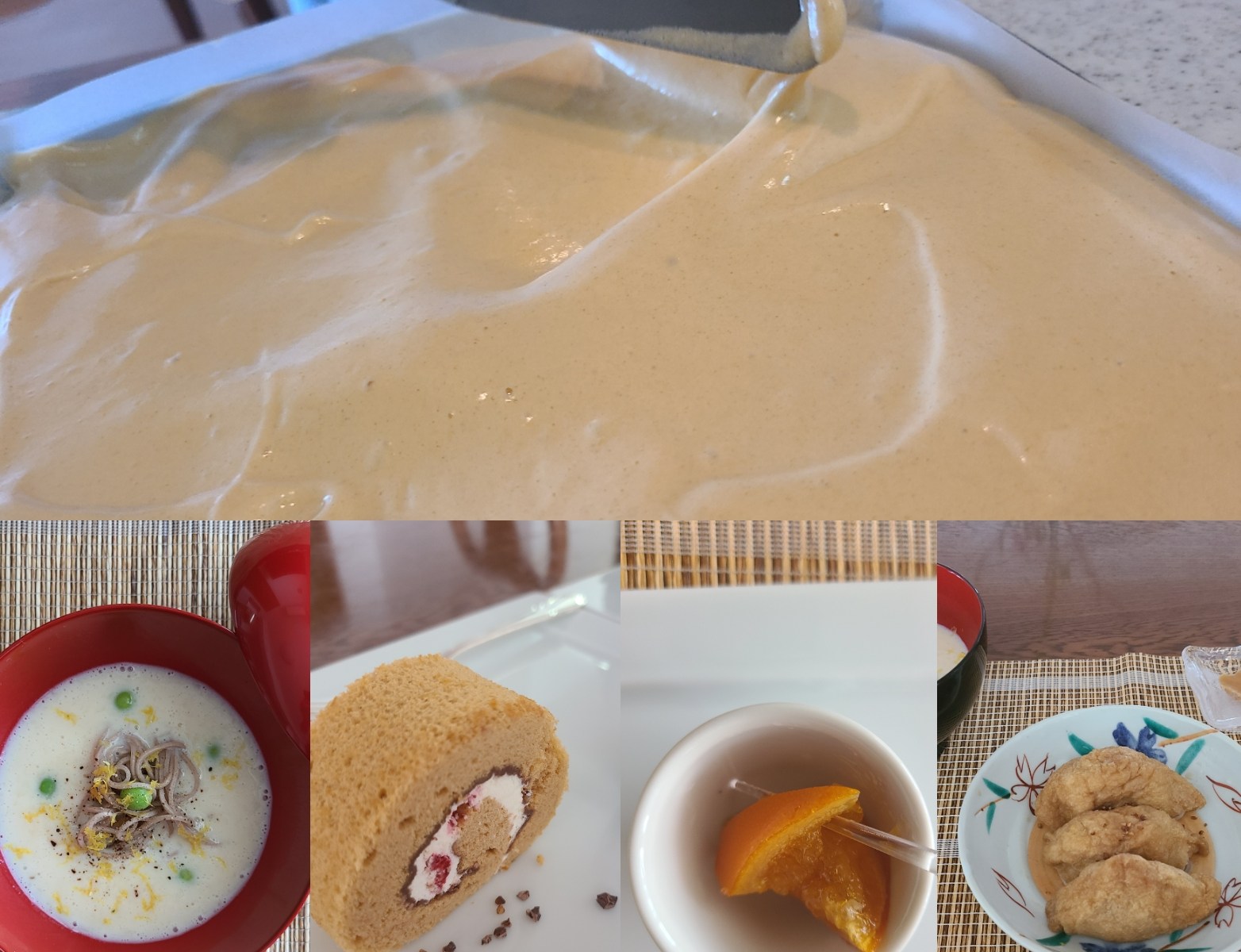 レッスン菓子&料理が並んでいます