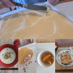 レッスン菓子&料理が並んでいます