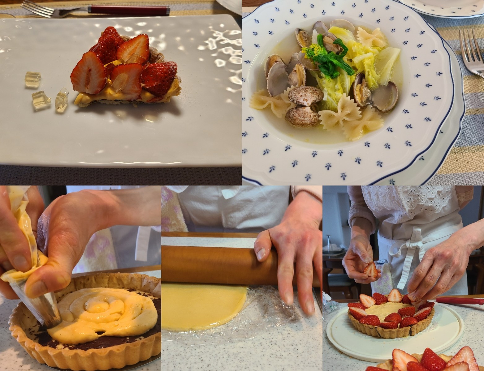 レッスン菓子&料理、作業風景