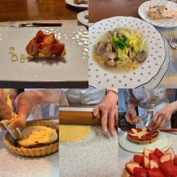 レッスン菓子&料理、作業風景