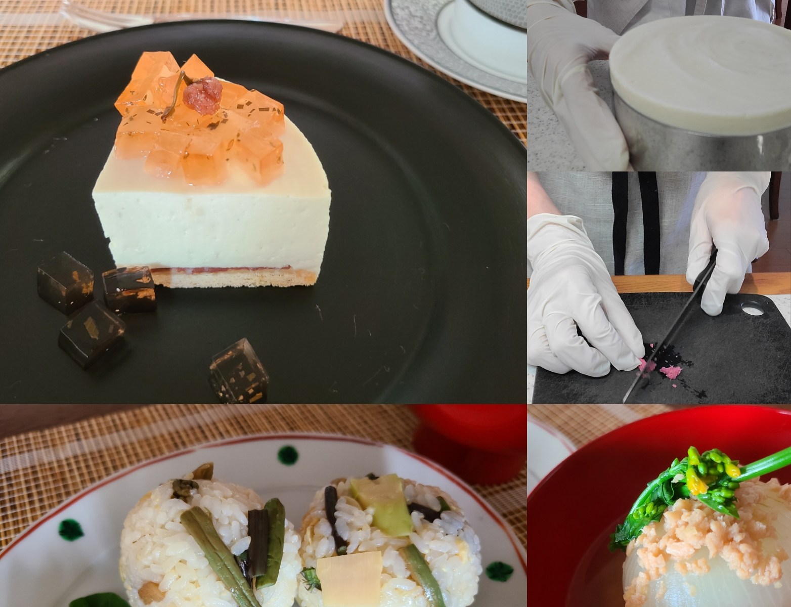 レッスン菓子&料理が並んでいます