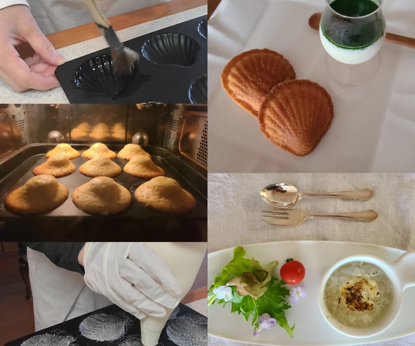 レッスン菓子&料理、作業風景