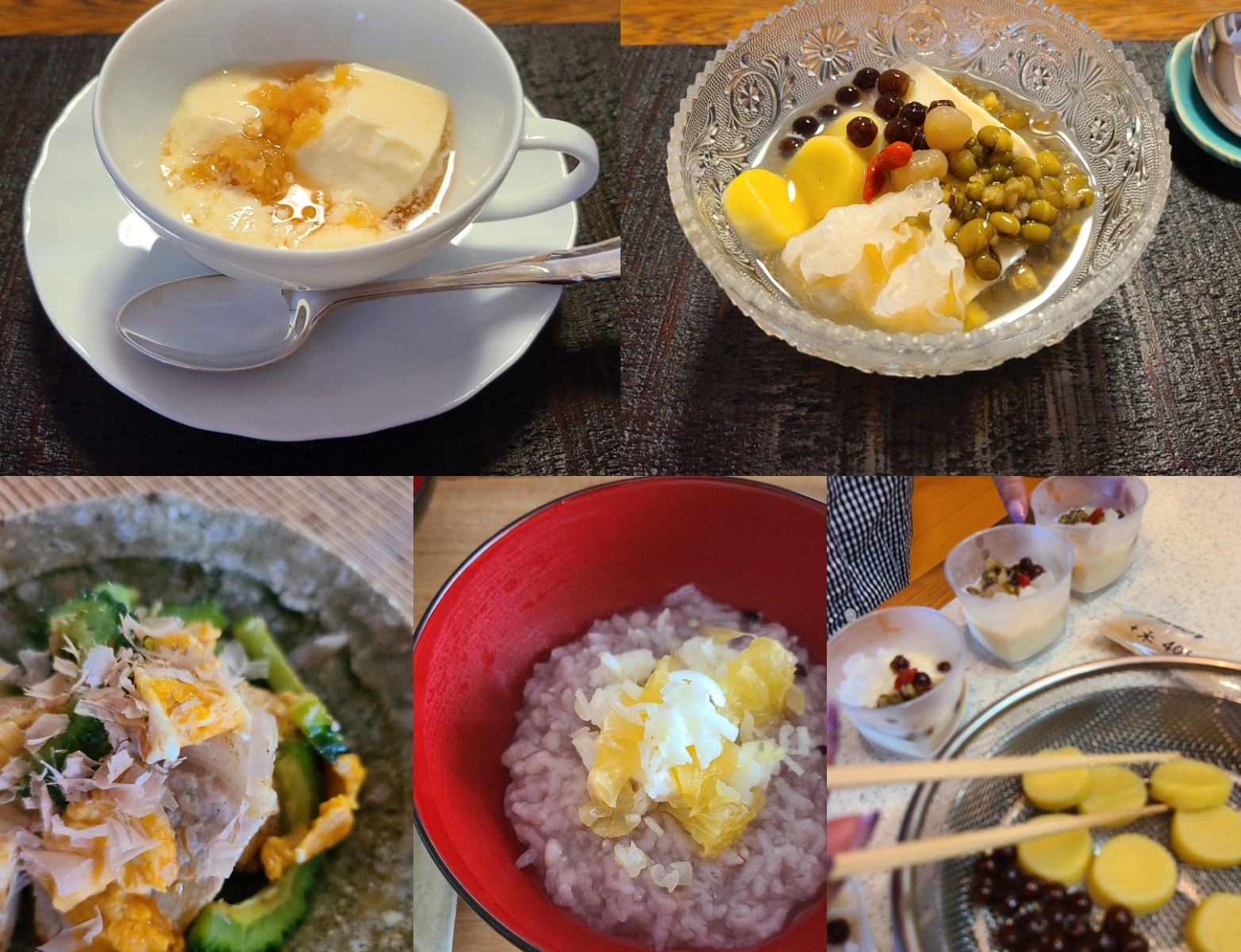 レッスン菓子&料理が並んでいます