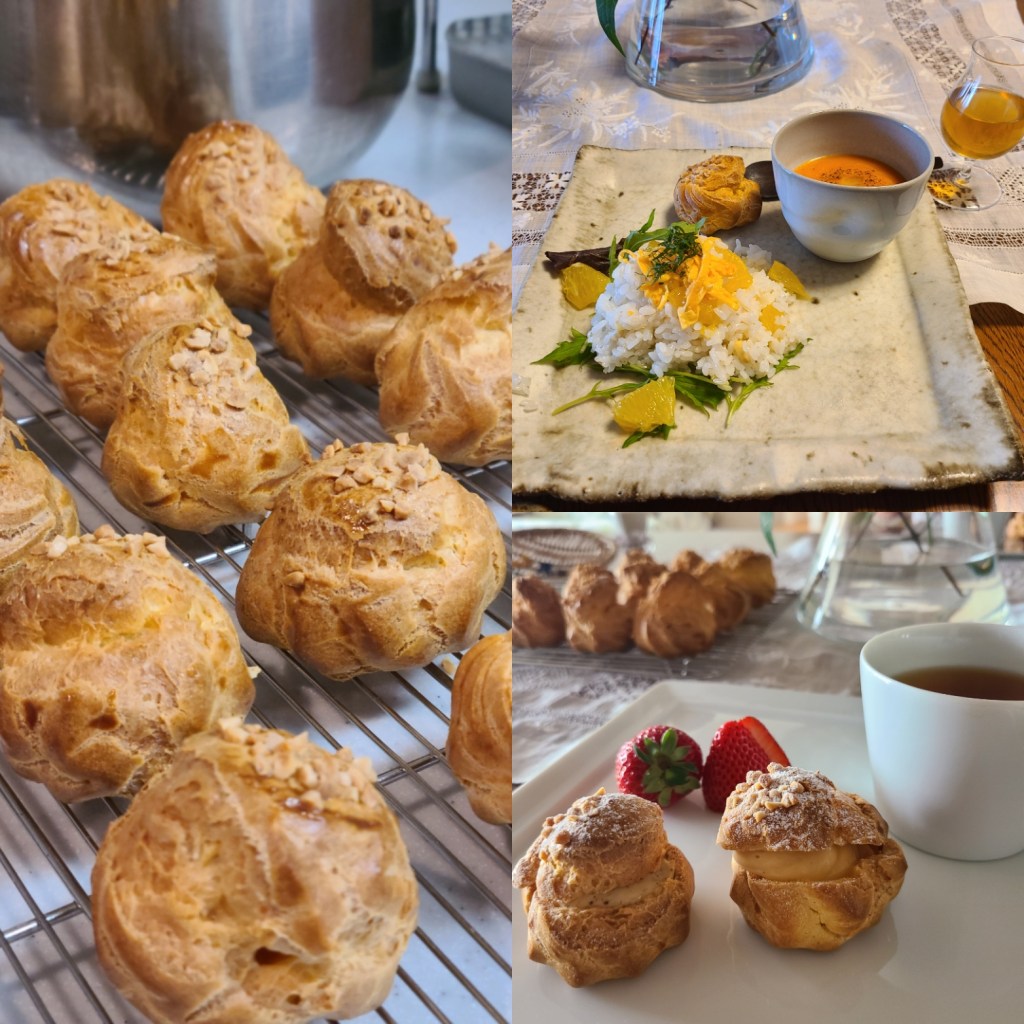 シュー生地&ティータイム、軽食タイム