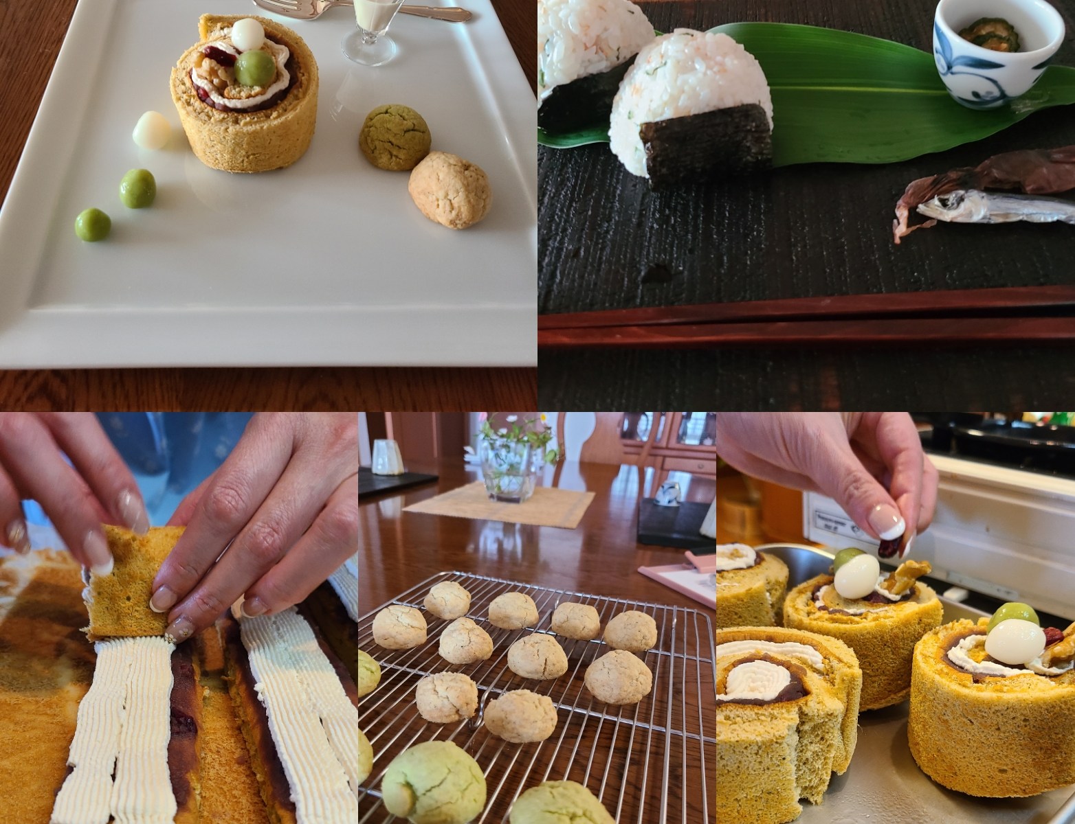 ロールケーキ作業&ティータイム&軽食タイム