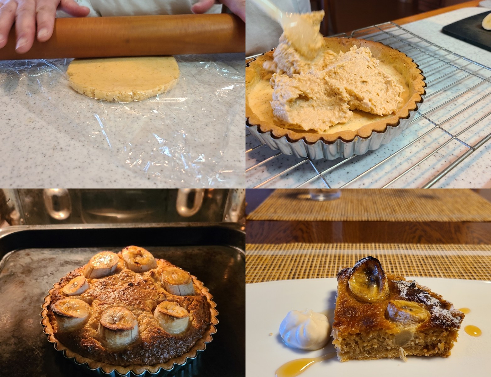 バナナココタルト作業&完成品