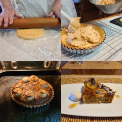 バナナココタルト作業&完成品