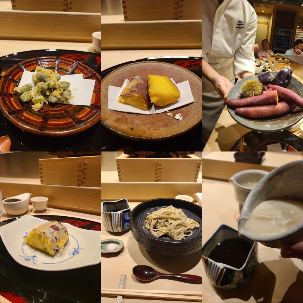 天麩羅と蕎麦の数々